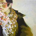 "Foulard fleuri" toile 68x68cm. 2012